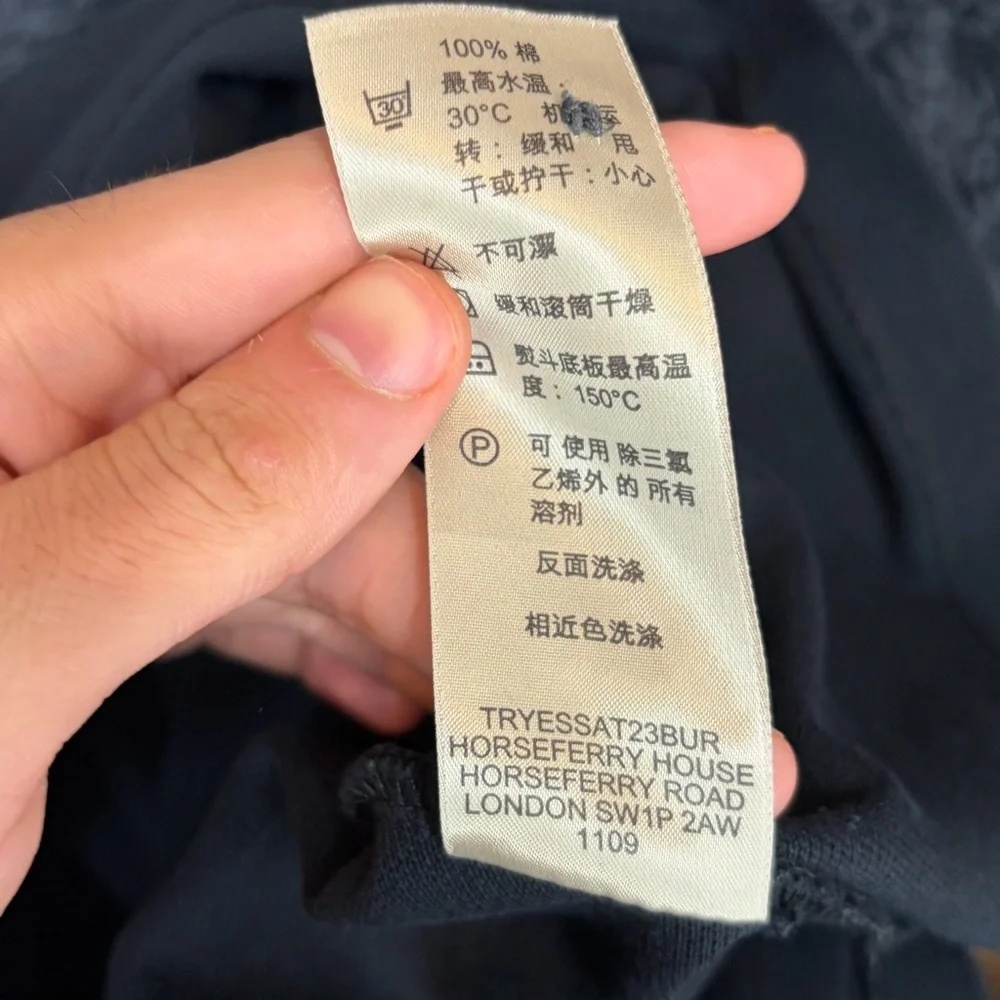 Burberry Brit 2000s Y2K Retro  Vintage Cotton Nova Check Polo T-shirt Size Xl - Picture 13 of 14